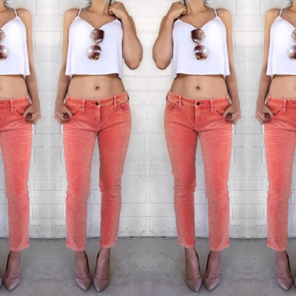 Free People Peachy Velvet Skinny Pants Siz…